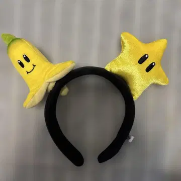 바나나와 별 캐릭터 머리띠