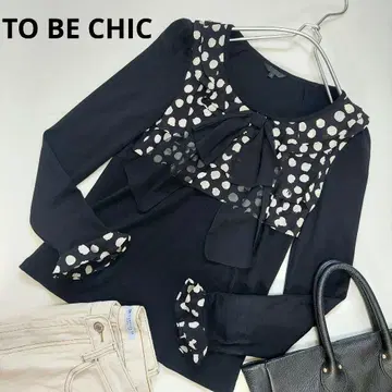 TO BE CHIC 투 비 시크 도트 리본 울 블랙 삼양상회