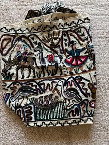 자수 디자인 복조리 백팩