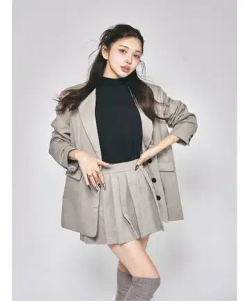 darich 루즈 싱글 스터드 자켓