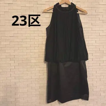 [ 23구 ] 슬리브리스 플리츠 원피스 블랙 M 사이즈