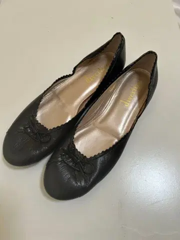 미사용 divertire 천연 가죽 정가 24,150엔 발레 슈즈 블랙
