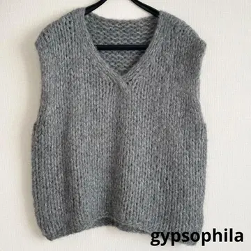 Gypsohila(집소필라) Moco Moco 니트 베스트 grey