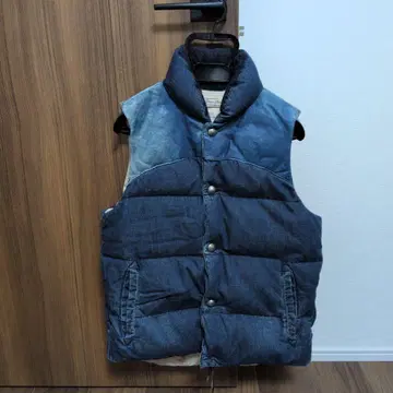 새상품급 빔즈 별주 레미리프 콘초 가죽 데님 다운 베스트