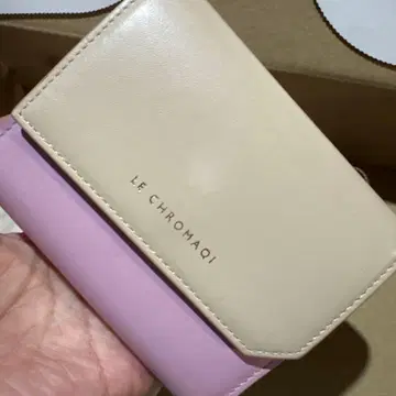 LE CHROMAQI 접이식 지갑 베이지/핑크