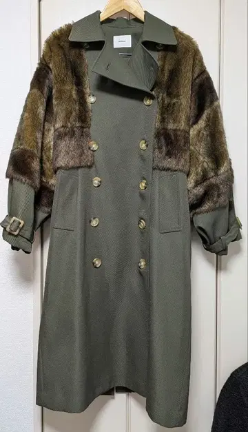 [ MURUA ] 롱 더블 트렌치코트 무루아