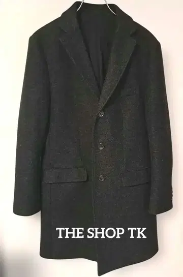 다크 그레이 체스터 코트 울 혼방