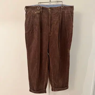 BEAMS PLUS 빔즈 2 플리츠 코듀로이 팬츠 XL