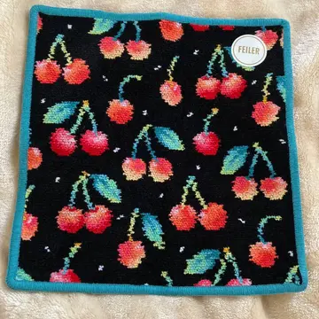 페일러 손수건 체리 도트 블랙 미사용 새상품