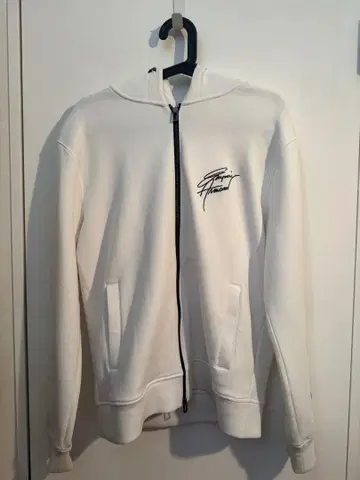 화이트 풀 집업 후드티