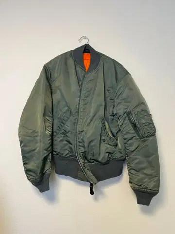 90s ALPHA INDUSTRIES MA-1 USA제 짧은 기장 블루종