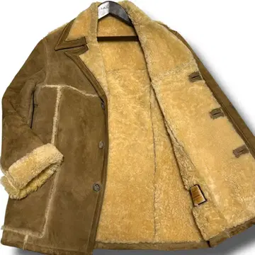 LEATHER CRAFT 리얼 무스탕 카 코트 L 사이즈 브라운