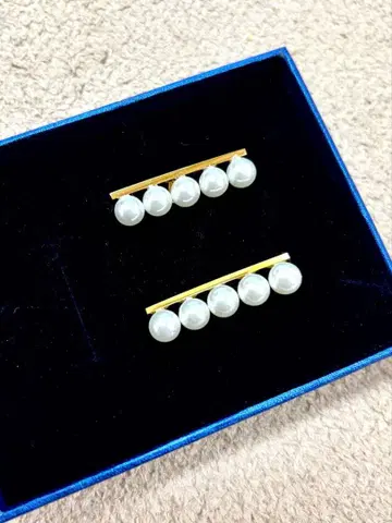 담수 펄 귀걸이 5연 타입