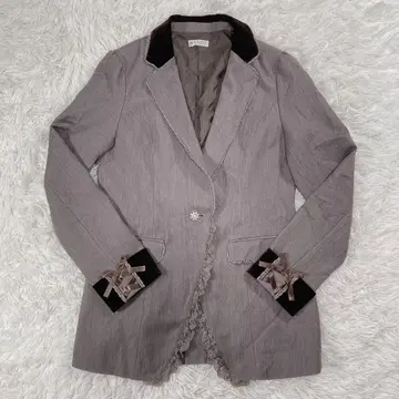 axes femme 테일러드 자켓 레이스 밑단 리본 M