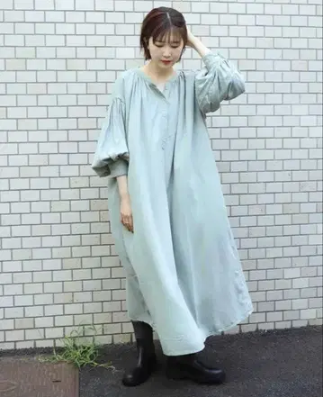 Healthy Denim 볼륨 맥시 원피스 Broom