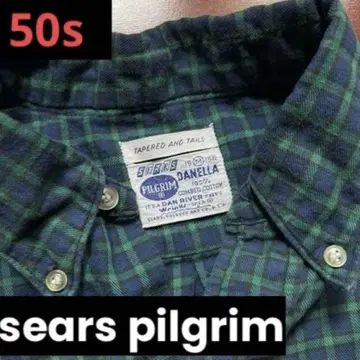 필그림 50s 버튼 다운 체크 셔츠