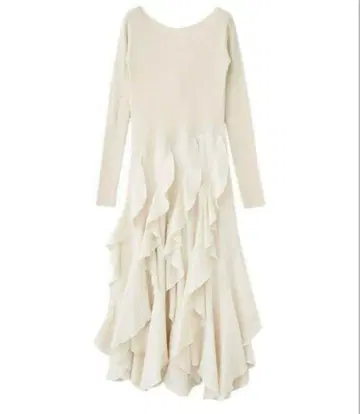 aimeine 백 오픈 프릴 도킹 원피스