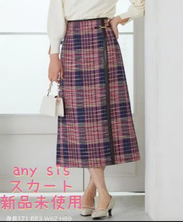 [ 완판템 ] any sis 비트 포인트 트위드 스커트 미사용 새상품