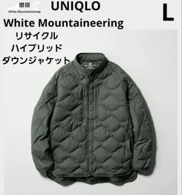 유니클로 화이트 마운티니어링 리사이클 다운 자켓 올리브 L
