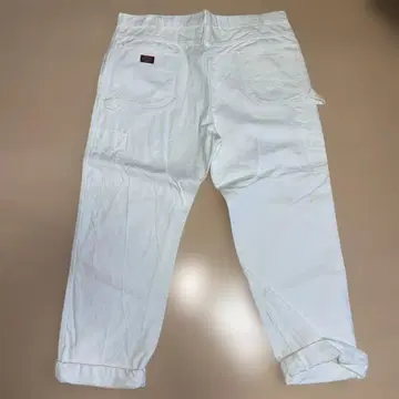 화이트 카고 팬츠 사이드 포켓