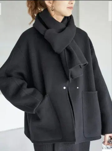 스픽 앤 스팬 비버 토끼털 탈부착 숏코트 36 사이즈