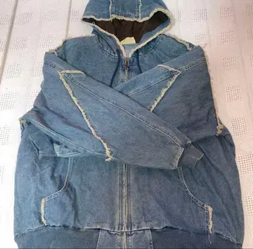 데님 후드 자켓