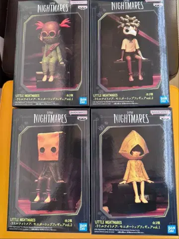 리틀 나이트메어 - 모니터 탑 피규어 모노, 로우, 식스, 얼론 세트