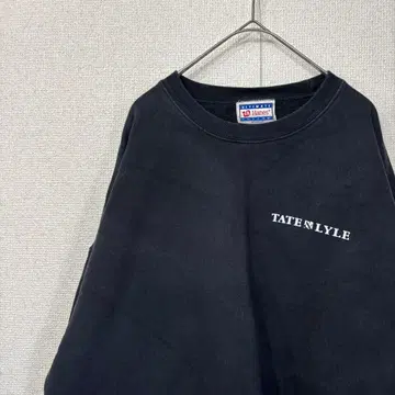 헤인즈 맨투맨 프린트 블랙 미국 빈티지 의류 XL 3030