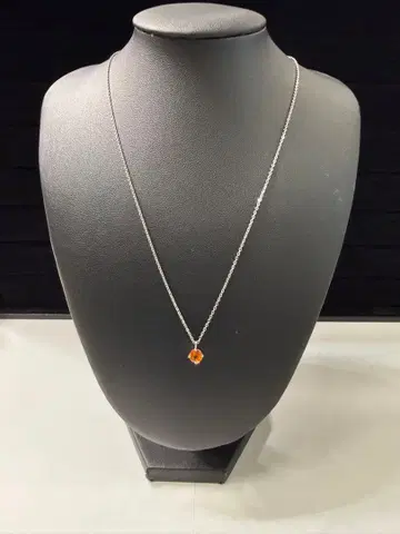파이어 오팔 5mm 펜던트 목걸이 SV925 로듐