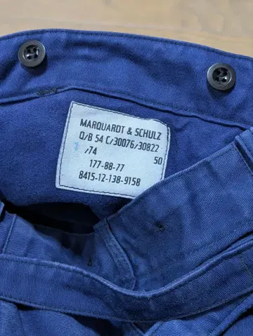 MARQUARDT & SCHULZ 독일제 네이비 와이드 팬츠 50