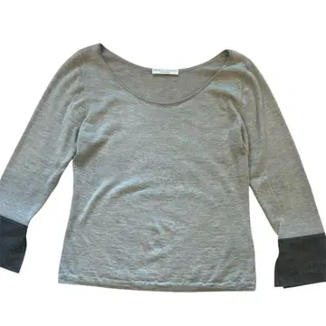 BRUNELLO CUCINELLI 그레이 캐시미어 긴팔 스웨터