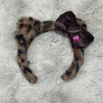 키티 레오파드 무늬 머리띠