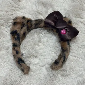 키티 레오파드 무늬 머리띠