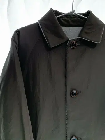 prit 리버서블 코트 카키 그레이 버튼 포함