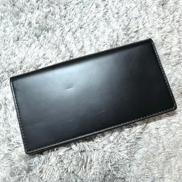장지갑 코도반 가죽 블랙