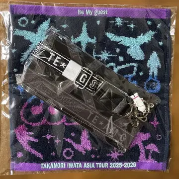 미개봉 새상품 이와타 타카노리 핸드 타월 TEAM G 숄더 스트랩 세트
