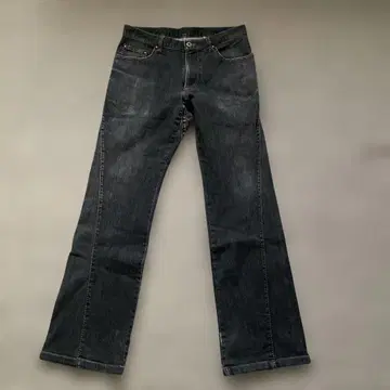 ELLE 다크 그레이 스트레이트 레그 데님