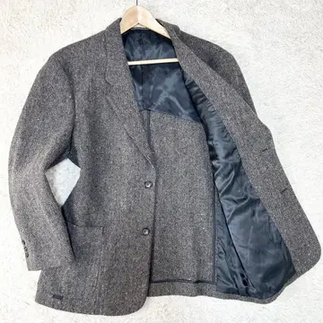 새상품급 파파스 헤링본 테일러드 자켓 M46 울 브라운 계열