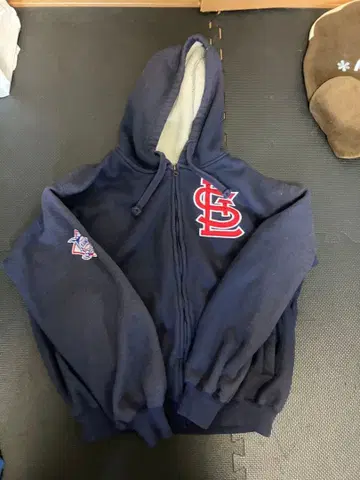 mlb 후드티 카디널스 지퍼 자수 와플 90s 구제 의류