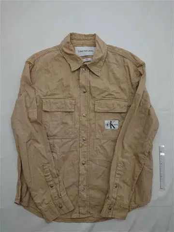 캘빈 클라인 진스 유틸리티 셔츠 베이지 계열 남성용 M