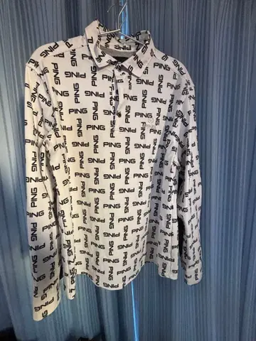 PING 긴팔 셔츠 화이트 블랙 2장 세트