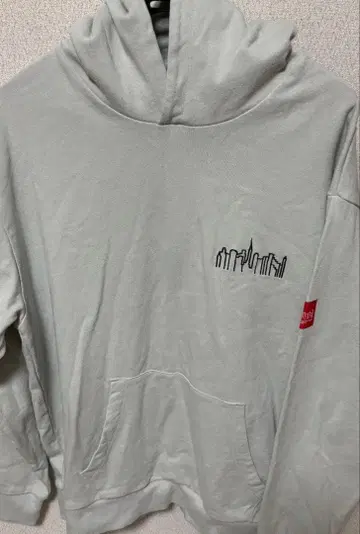 Manhattan Portage 후드티 L 라이트 그레이