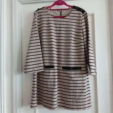 Leilian 레리안 7부 소매 튜닉 사이즈 13 플러스 베이지