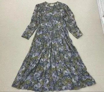 꽃무늬 긴팔 롱 원피스 로라 애슐리