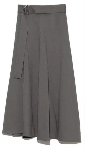 Mila Owen 절개 디자인 벨트 부착 서큘러 스커트