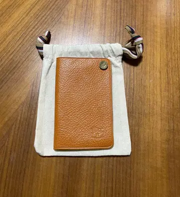 미사용 일비종떼 브라운 가죽 카드 케이스