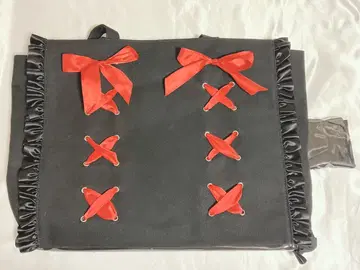 A3 시크릿 레이스업 토트백 블랙