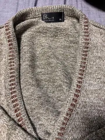 B.B. V넥 니트 스웨터 XL 그레이 계열