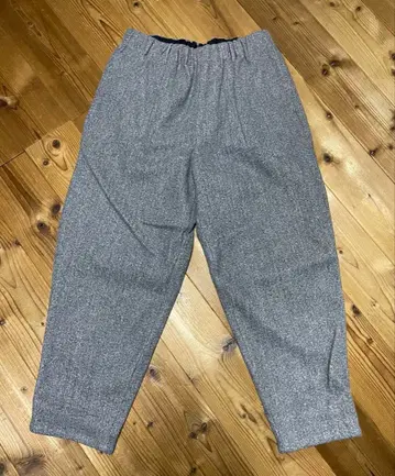 GU 그레이 와이드 팬츠