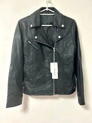 미사용 새상품 여성용 인조 가죽 라이더 자켓 [ M ]